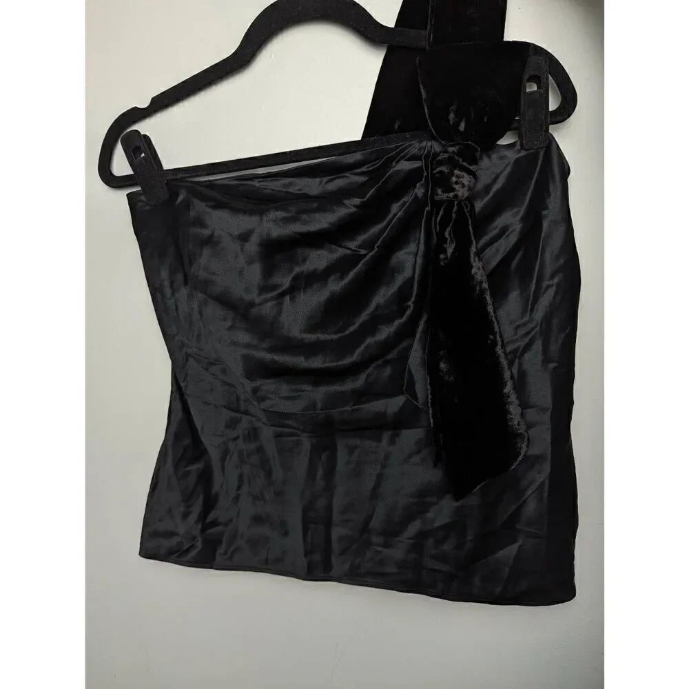 Ann Taylor Silk one-shoulder top size 6